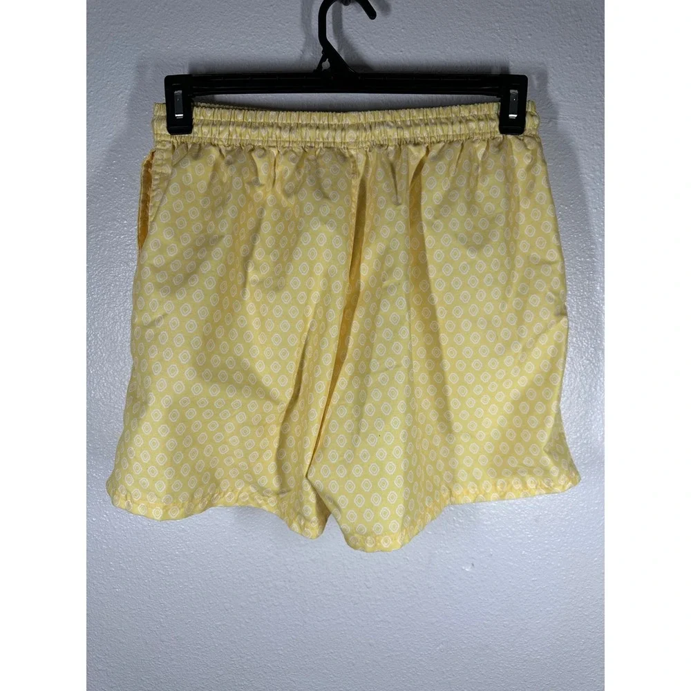 Uzzi Swim Trunks Mens Medium Yellow Pattern Amphibious Gear Shorts lined‎